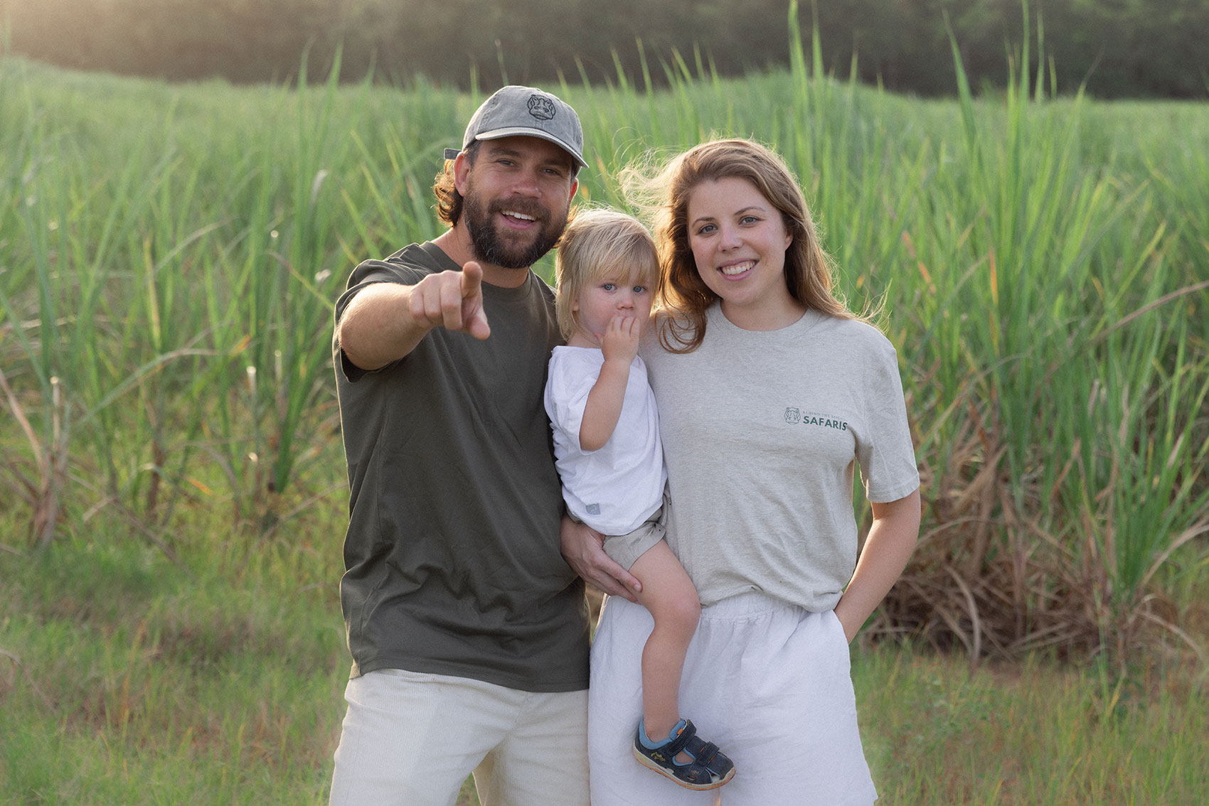 The Fritsch family in the field in KwaZulu-Natal