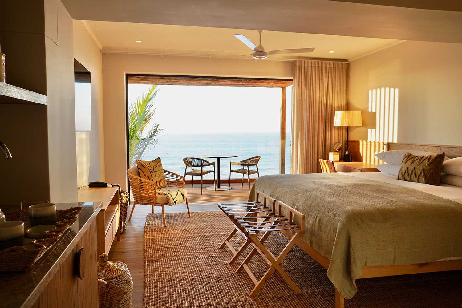 Ocean-view suite interior at Sala Beach House